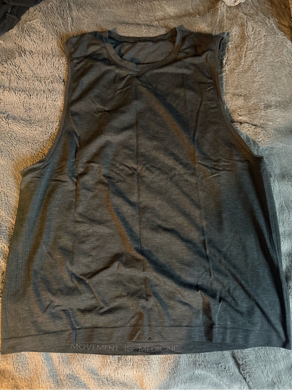 lululemon athletica Charcoal Gray Men's Sleeveless Workout Tank